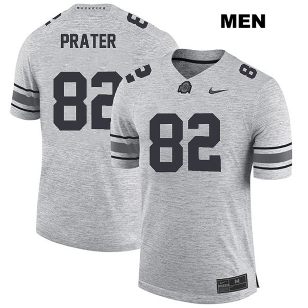 Ohio State Buckeyes Men's Garyn Prater #82 Gray Authentic Nike College NCAA Stitched Football Jersey RF19A75GT